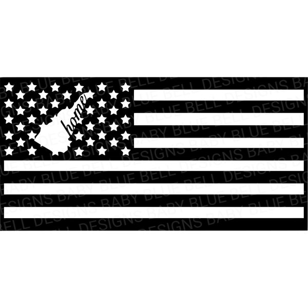 New Hampshire SVG, American Flag Cut File, New Hampshire Home PNG, Digital Download for Cricut, Great for Stickers & T-Shirts