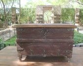 Wooden artware antique box Wooden old dowry box Rare original chest Wooden rare chest or box Wooden storage box Wooden coffee table box.