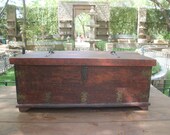 Wooden artware antique chest Wooden old dowry chest Wooden coffee table box Wooden rare chest Wooden chest with original brass work chests.