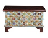 Indian storage trunk, Rustic Indian trunk, dowry chest, hope chest, blanket box, tv stand, coffee table furniture, home and living