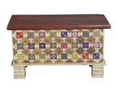 Indian storage trunk, Rustic Indian trunk, dowry chest, hope chest, blanket box, tv stand, coffee table furniture, home and living