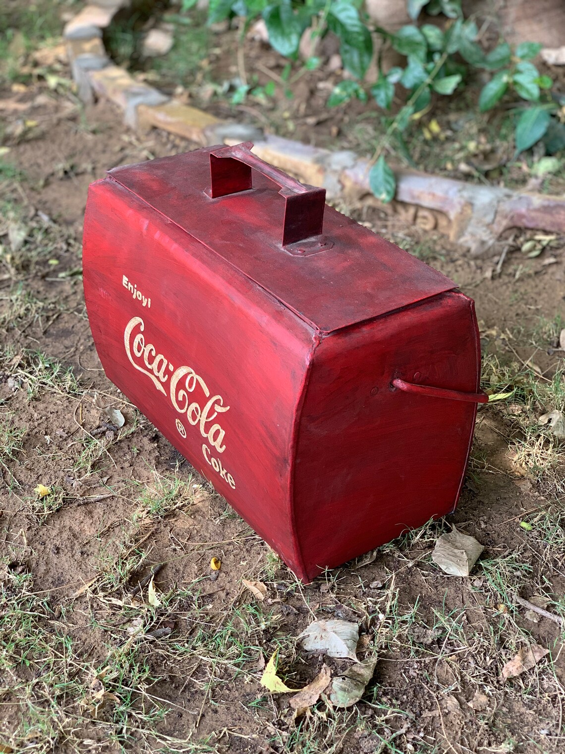 Coca Cola cooler box vintage cold drinks fridge Coca Cola Etsy