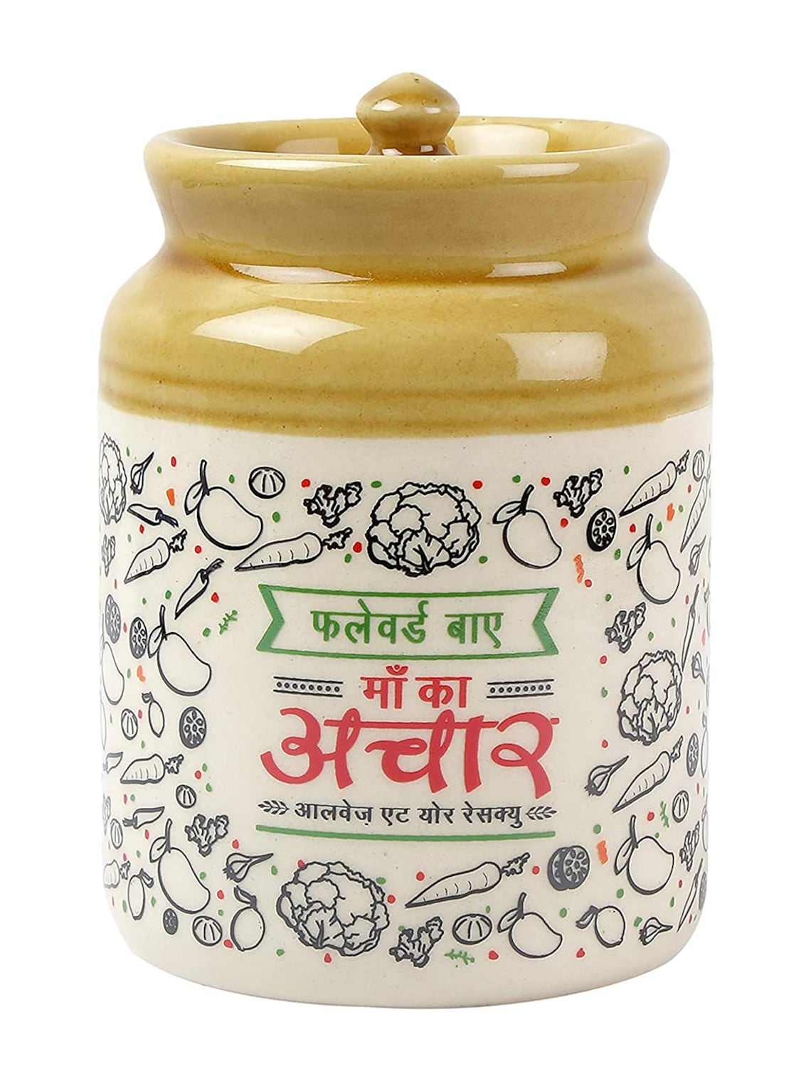 Ceramic Pickle Jar With Lid Set of 4 Achaar Bharni Ceramic Etsy
