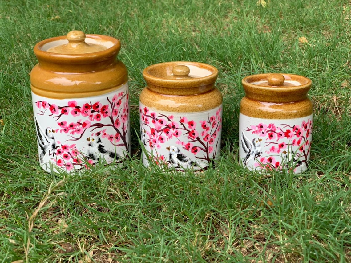 Ceramic pickle jars/ Traditional Indian Achaar Matki/ Pickle Etsy