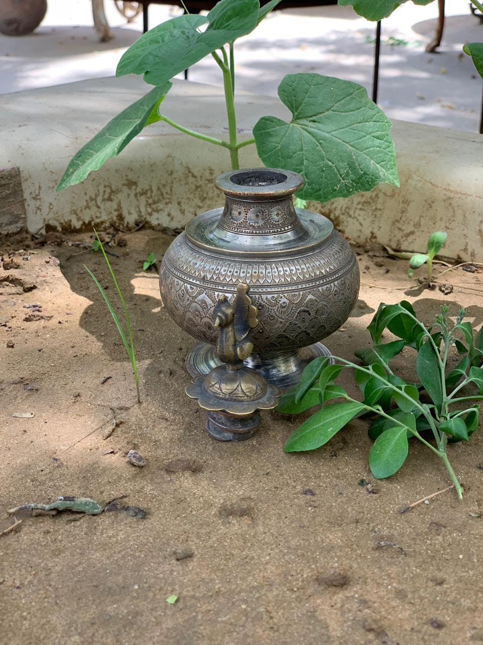 Brass ink pot Ink well/ Indian Antique brass ink pot/ Rare Etsy