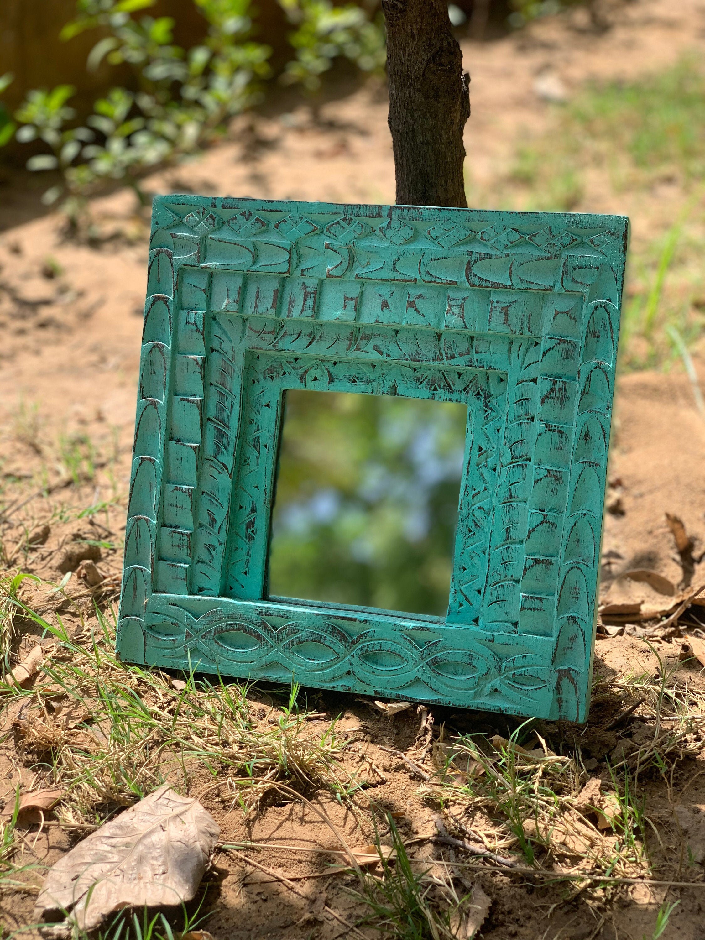 Vintage Wood Jharokha Mehrab Mirror Frame Vintage Mirror Etsy
