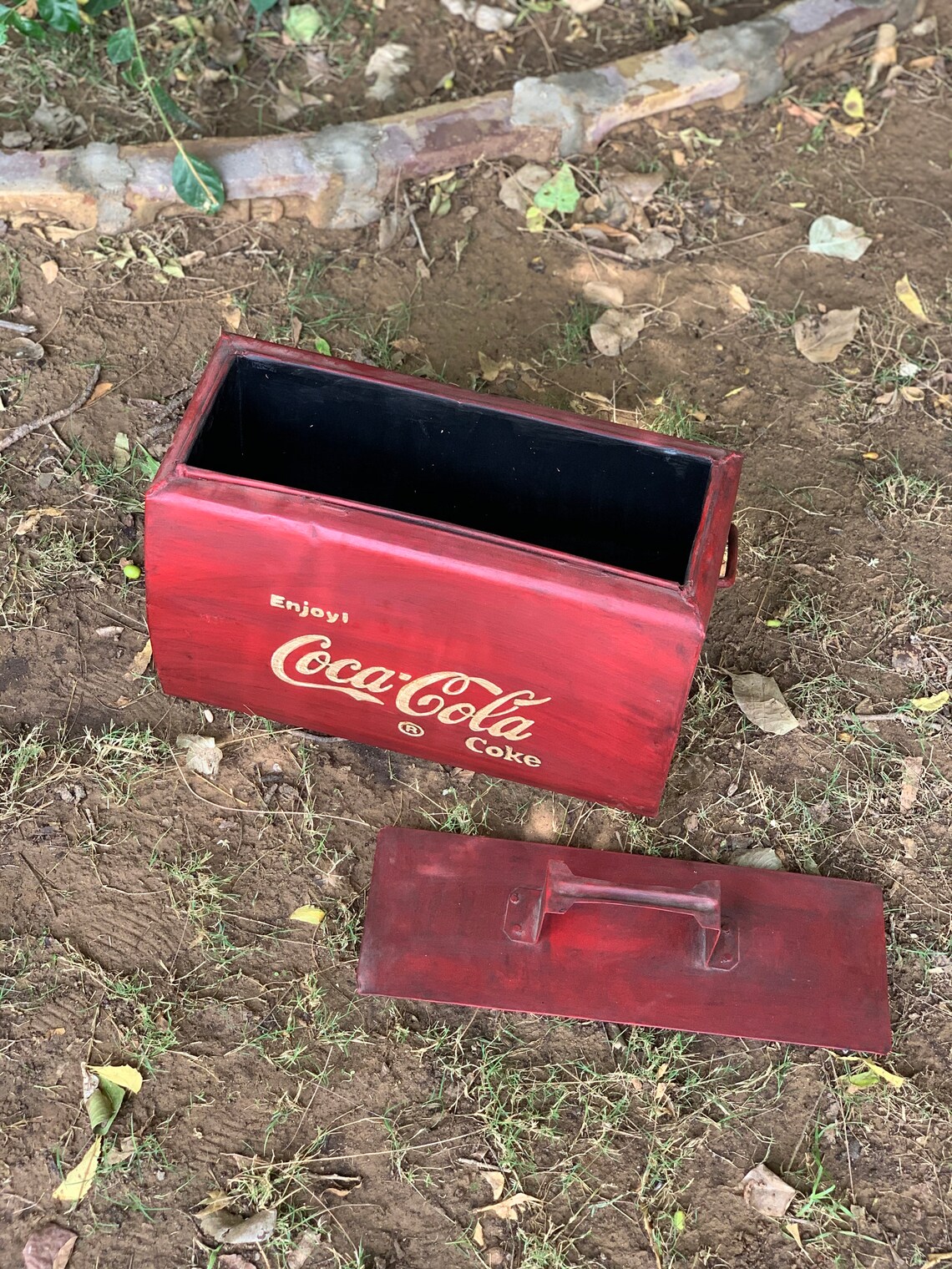 Coca Cola cooler box vintage cold drinks fridge Coca Cola Etsy