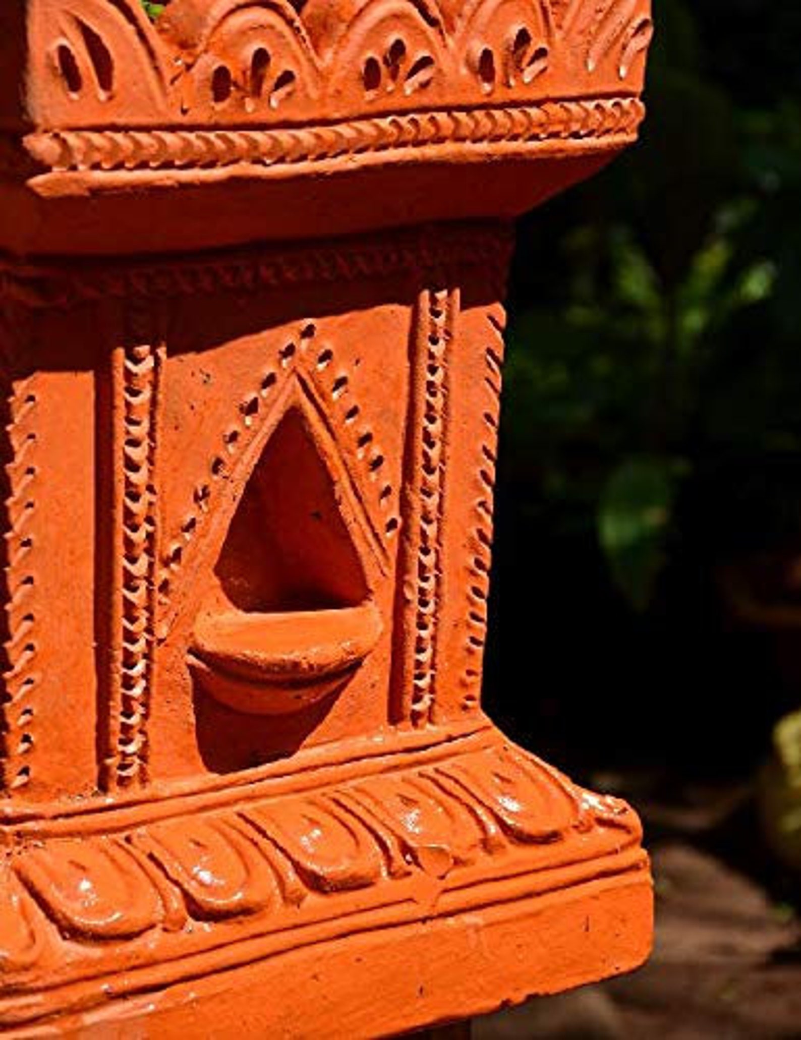 Terracotta Artware Pot/ Clay Tulsi Plant Pot/ Mitti Artware Etsy