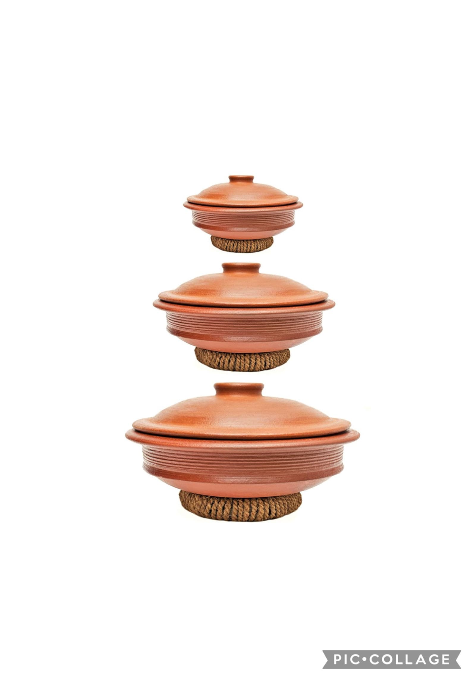 Indian clay mitti earthen pots for cooking and serving/ Clay Etsy