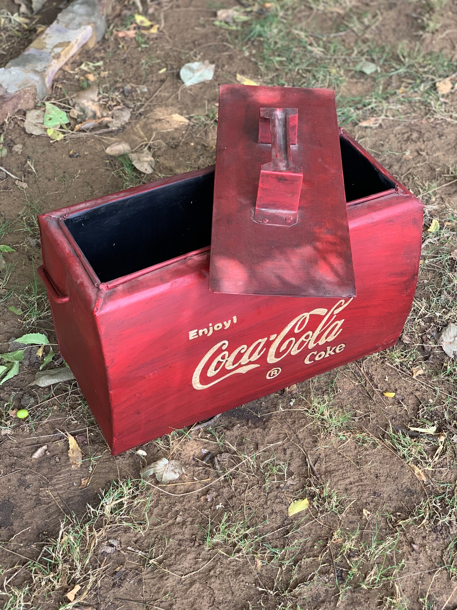Coca Cola cooler box vintage cold drinks fridge Coca Cola Etsy
