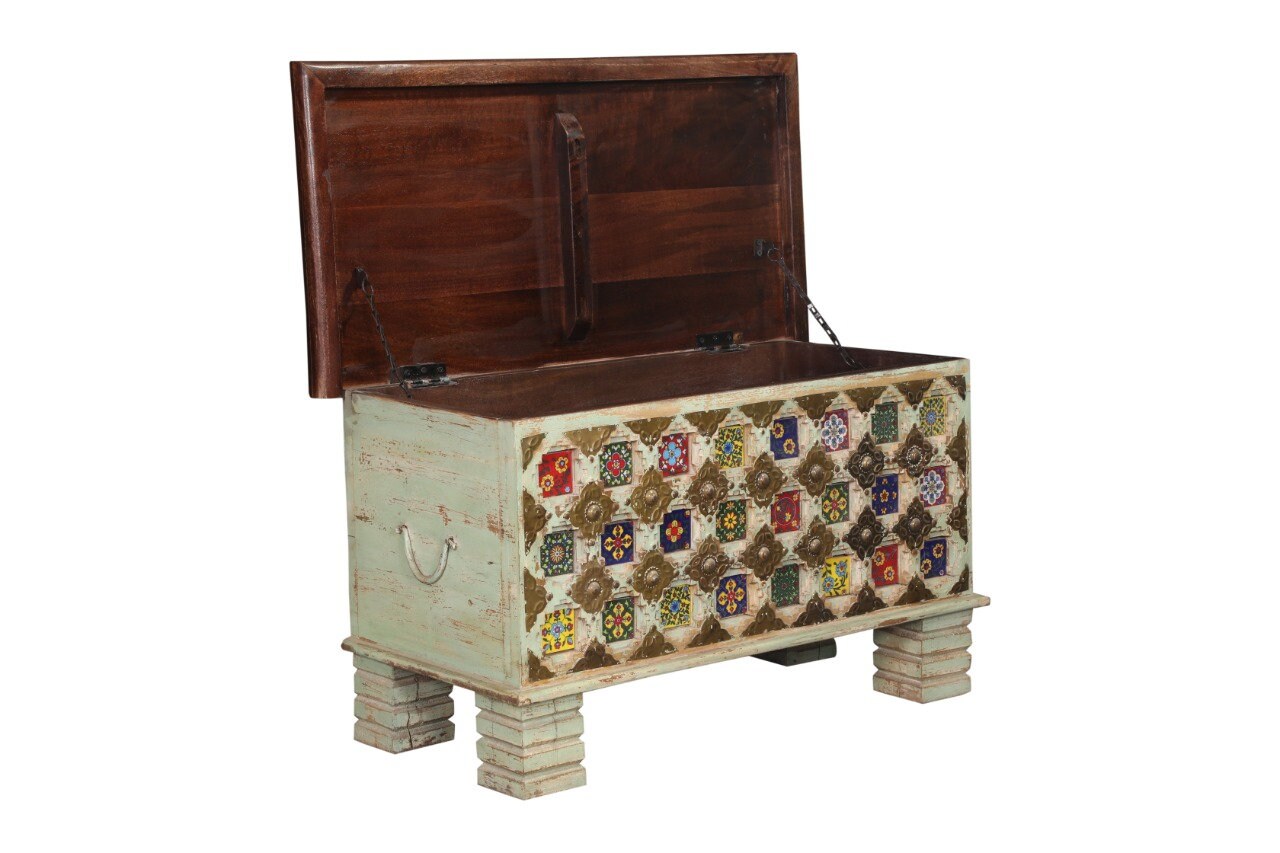 Indian storage trunk Rustic Indian trunk dowry chest hope Etsy