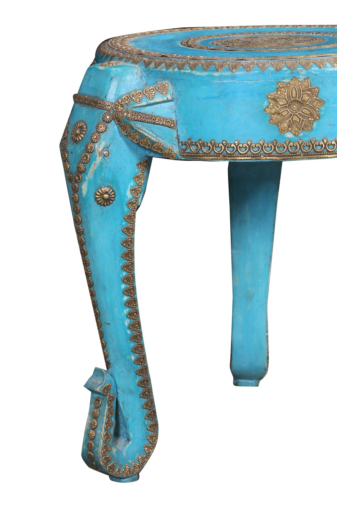 Wooden carved elephant table/Hand made elephant table/ Table Etsy