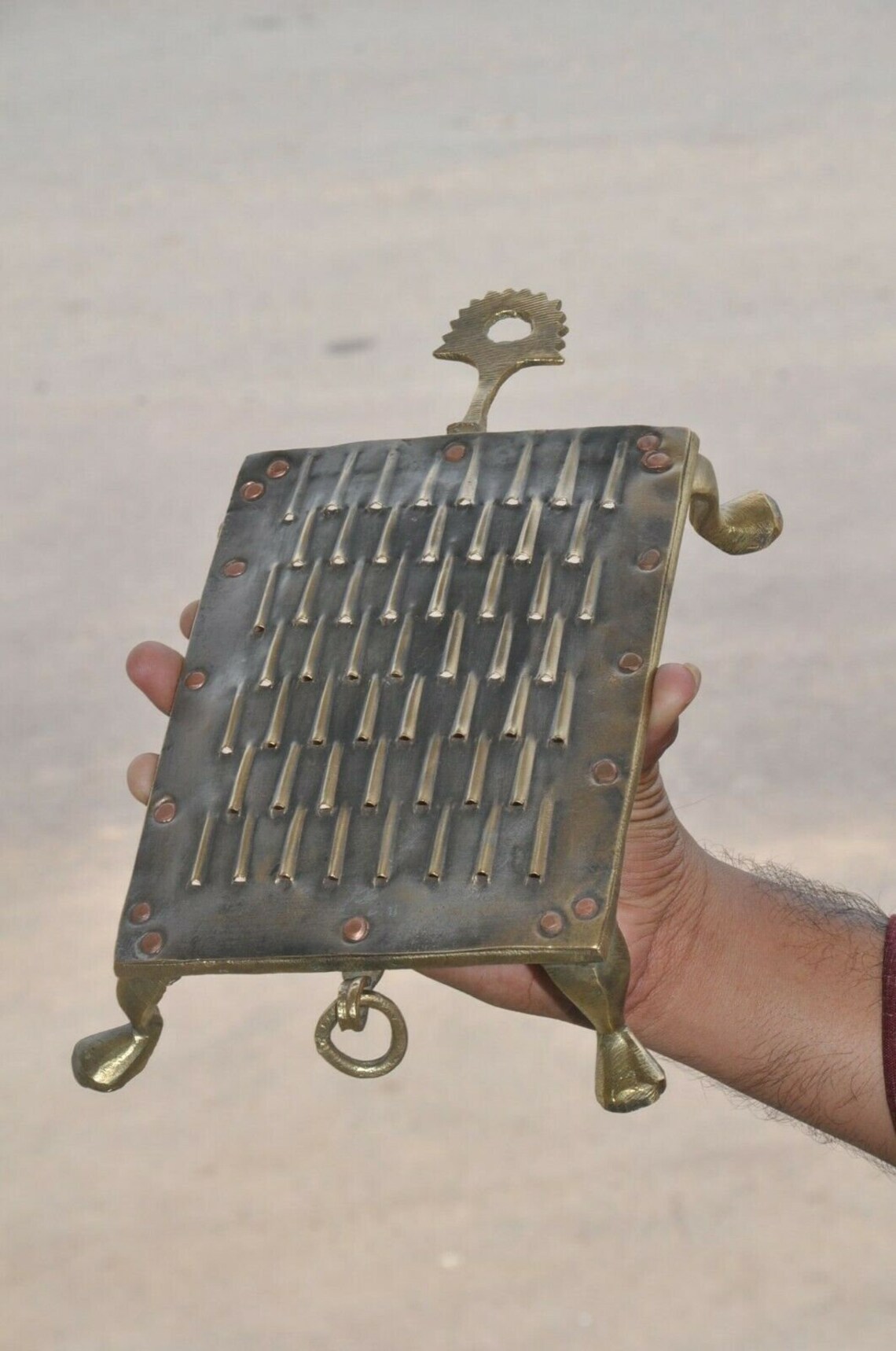 Vintage brass cheese grater/ Brass vegetable shredder/ Indian Etsy