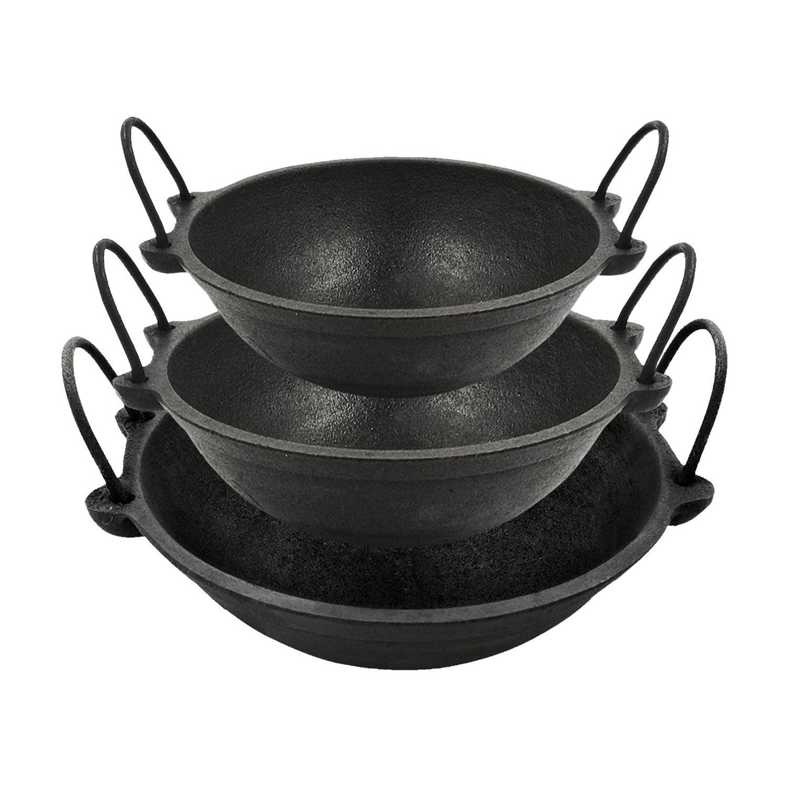 Traditional Antique Indian cast iron Handmade wok /Cast iron Etsy