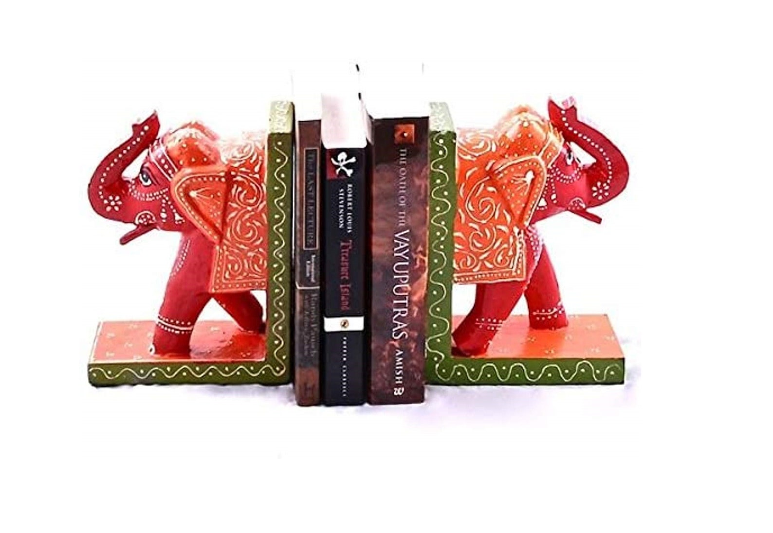 Hand painted bookend/ Wooden bookend/ Elephant bookend / Etsy