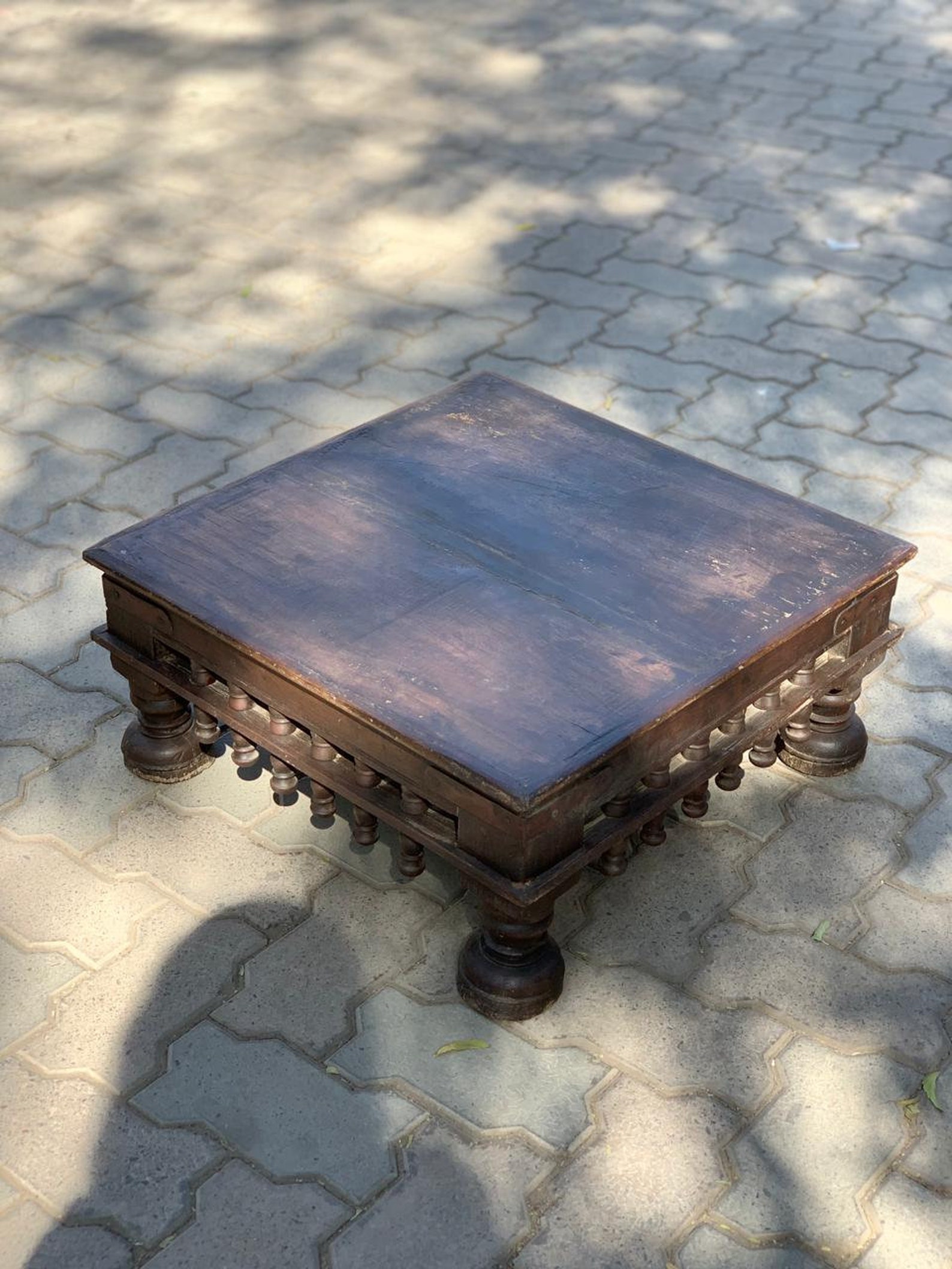 Antique wooden low table/ Teak wood table/ Vintage low table/ Etsy