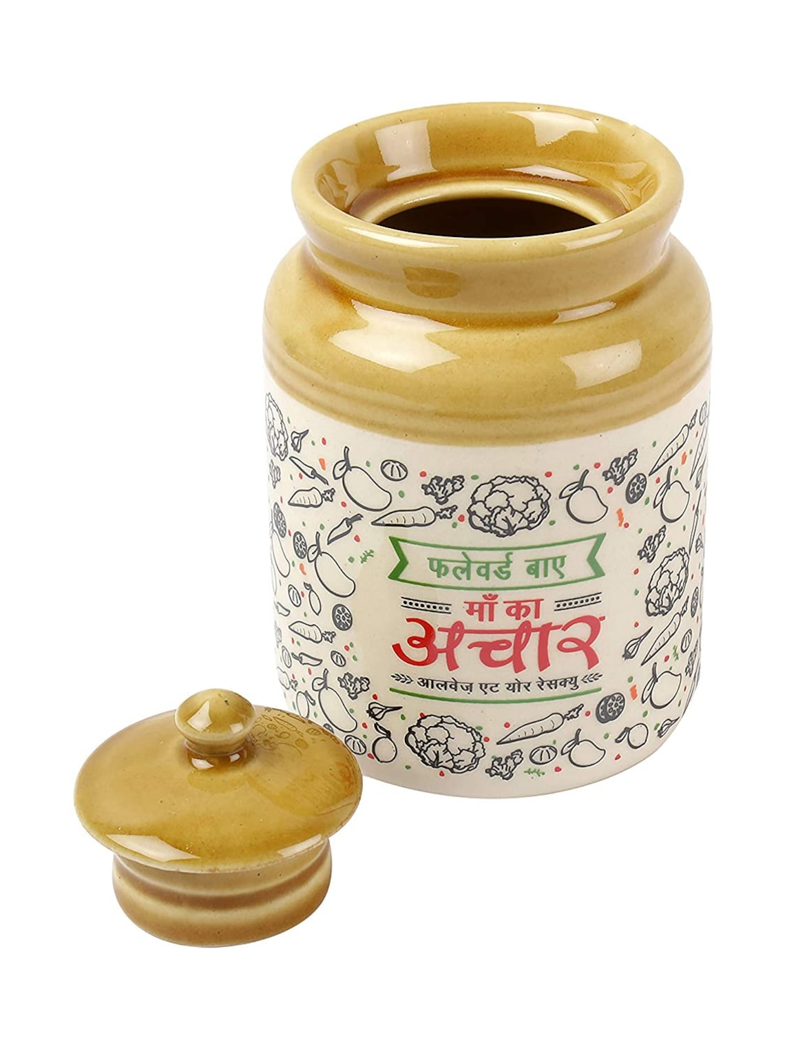 Ceramic pickle jar with lid set of 4 Achaar Bharni Ceramic Etsy