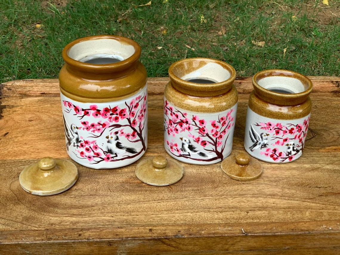 Ceramic pickle jars/ Traditional Indian Achaar Matki/ Pickle Etsy