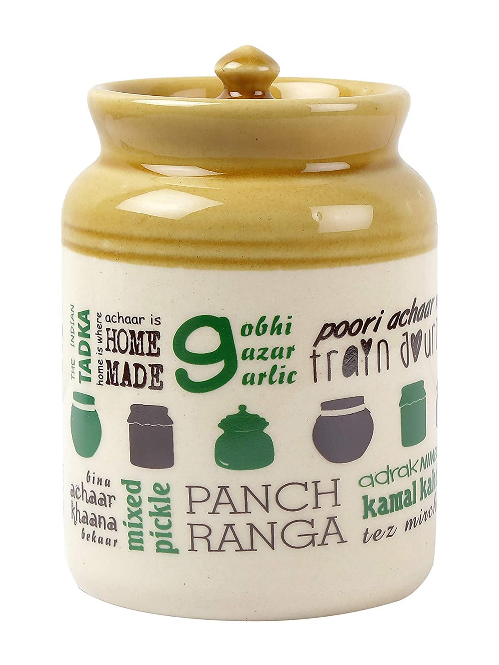 Ceramic Pickle Jar With Lid Set of 4 Achaar Bharni Ceramic Etsy
