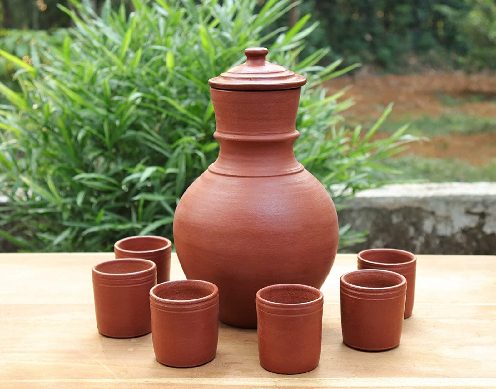 Clay Water Jug set Earthen Water Pot/Terracotta Jug/ Red clay Etsy
