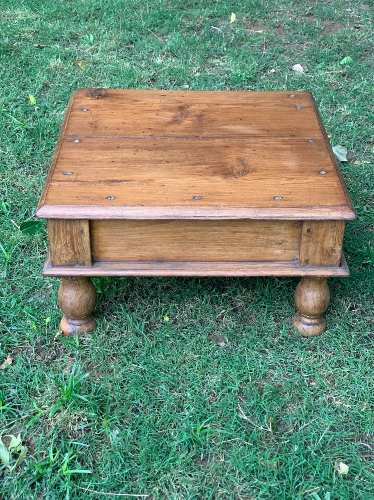 Wooden carved teak wood table /Antique Table with drawer/ Etsy