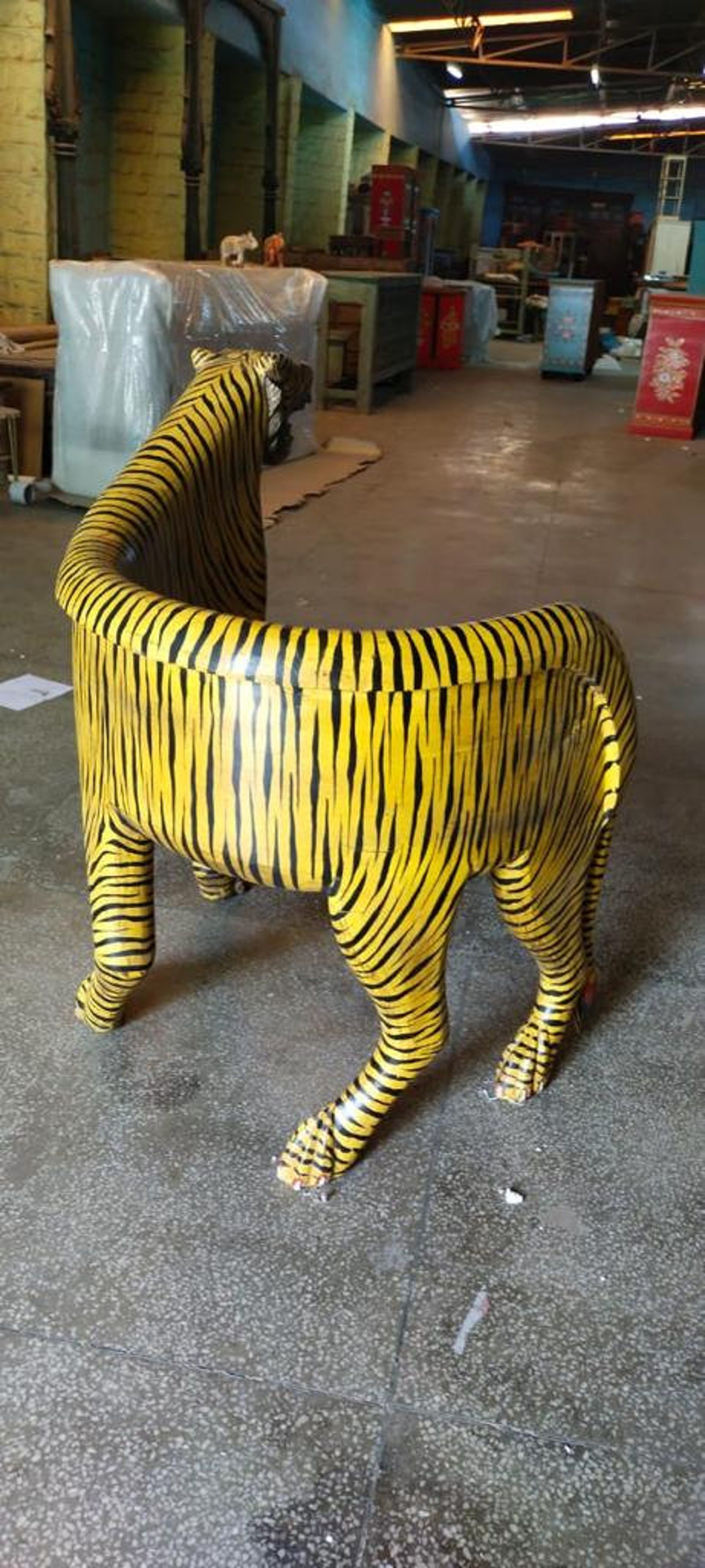 Wooden Tiger shaped hand made Maharaja chair Indian wooden Etsy