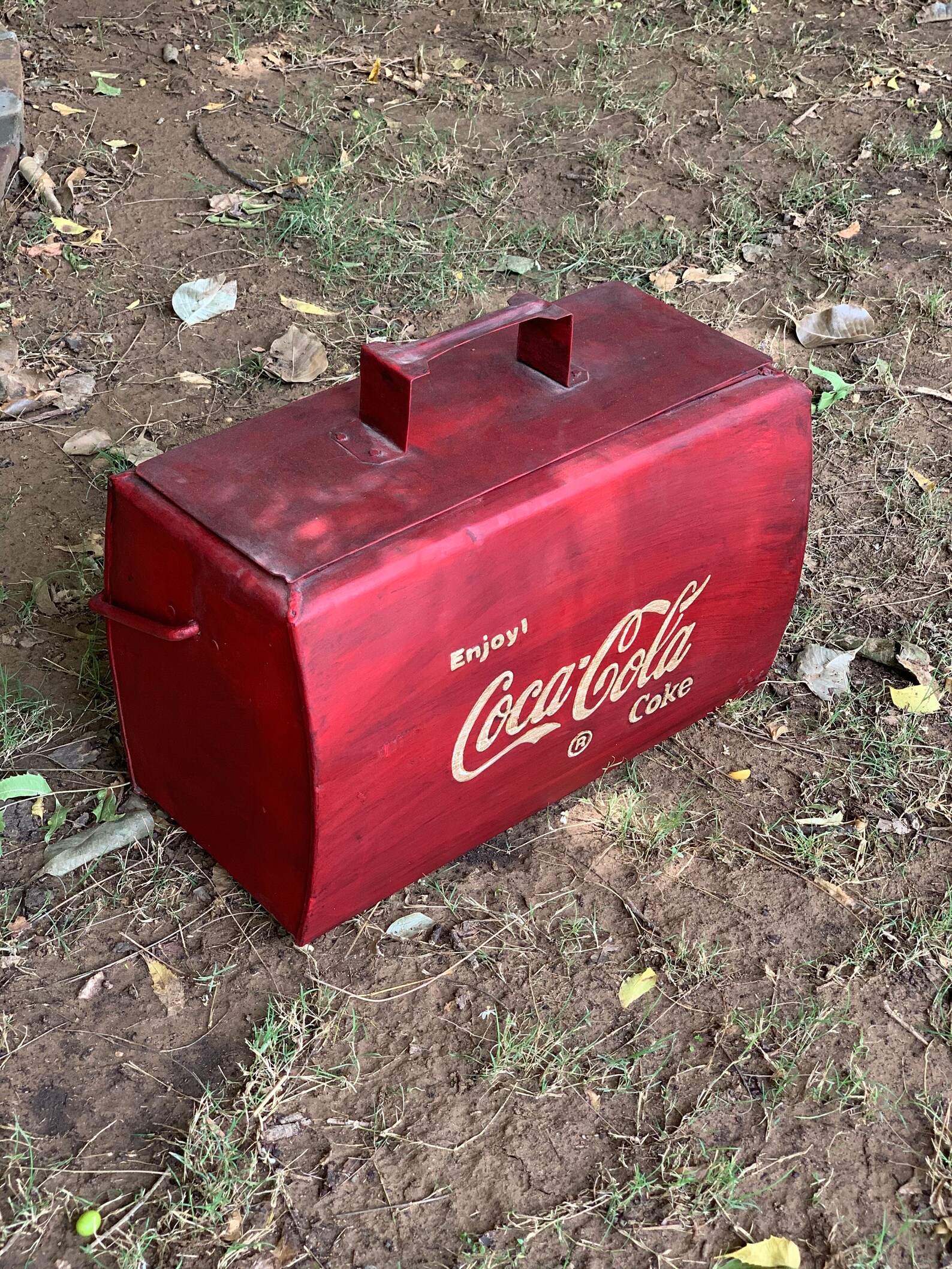 Coca Cola cooler box vintage cold drinks fridge Coca Cola Etsy
