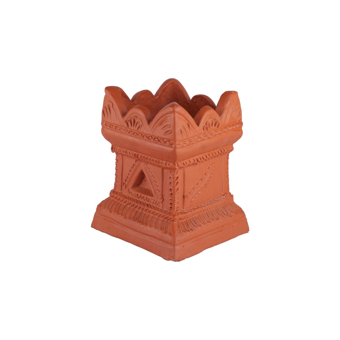 Terracotta artware pot/ Clay tulsi plant pot/ Mitti artware Etsy