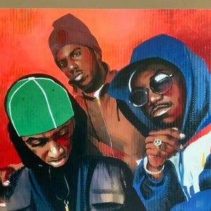 Imprimir arte original clásico Hip hop Black moon enta da stage poster