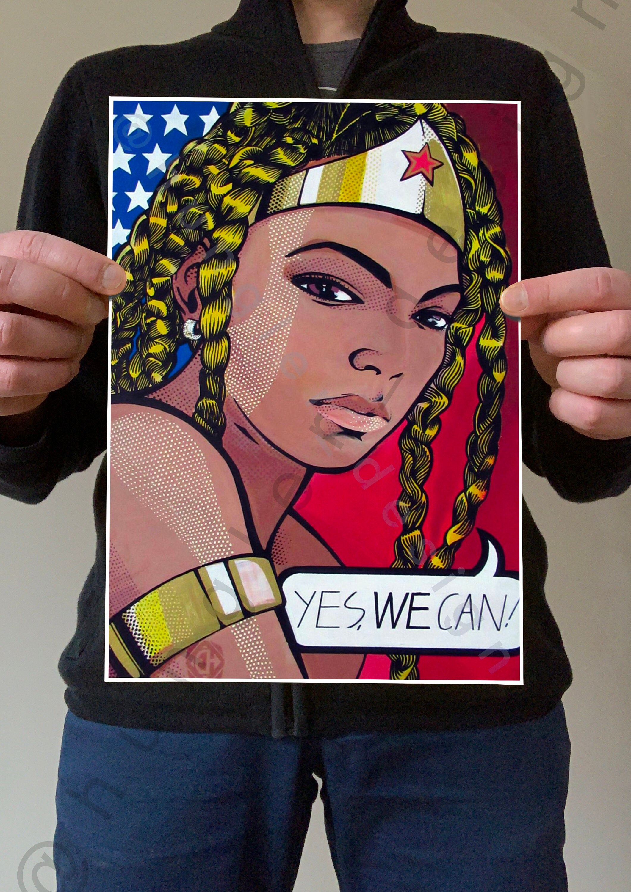 Prints Pop Art Wonderwoman Beyonce Roy Lichtenstein Usa - Etsy UK