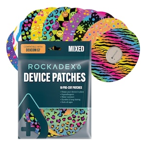 Dexcom G7 adhesive patches Fluro mix 10 pack