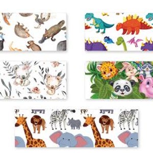 Tubie tape, Ng tube tape, Nasogastric or Oxygen tube adhesive length - Animal theme mix 5 pack.