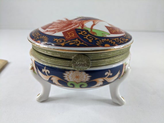 vintage ceramic asian jewelry or trinket box - Pr… - image 8