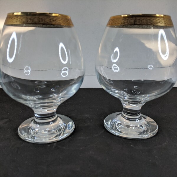 Gold Rim Drinking Glasses Etsy