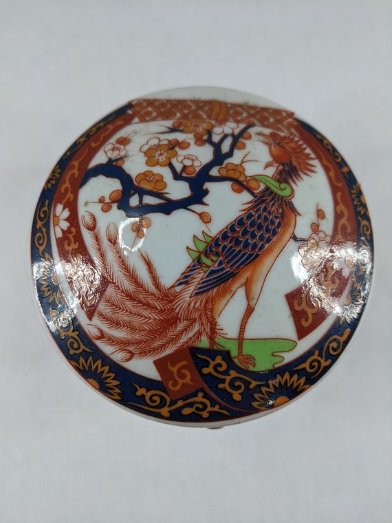 vintage ceramic asian jewelry or trinket box - Pr… - image 9