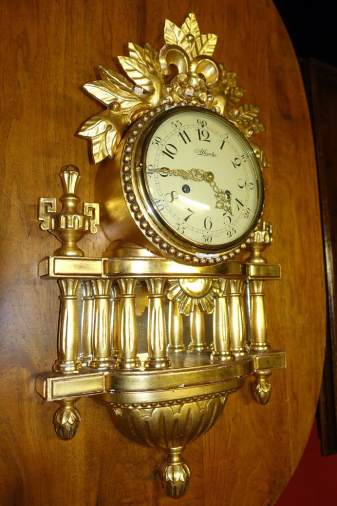 Antique clock gold horloge antique Etsy