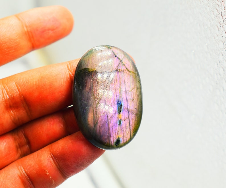Top Quality Labradorite Cabochan Pink Purple Multi Fire 81 Carat 41x23 MM 100/% Natural Labradorite Cabochon Loosestone Wholesale Price