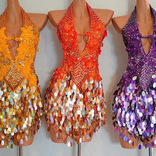 BLUE Organza Skirtsamba Costumes Carnival Show Girl Las Etsy