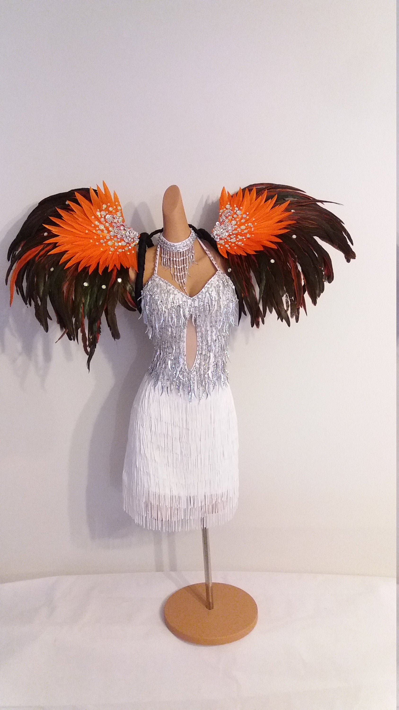 Orange Feather Wings/BackpackSamba Costumes CarnivalMardi Etsy