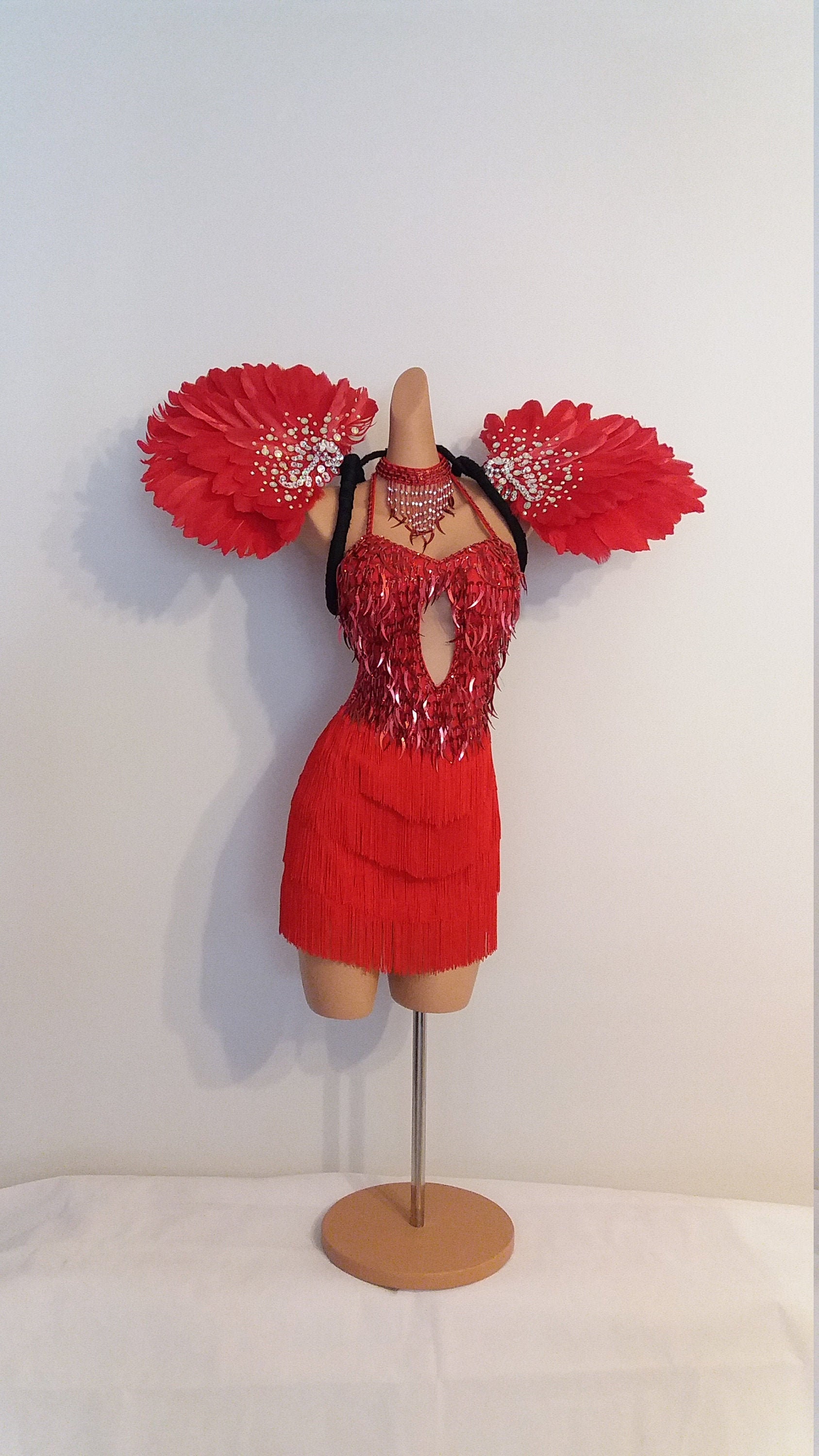 RED Feather Wings/backpacksamba Costumes Carnivalmardi Etsy UK
