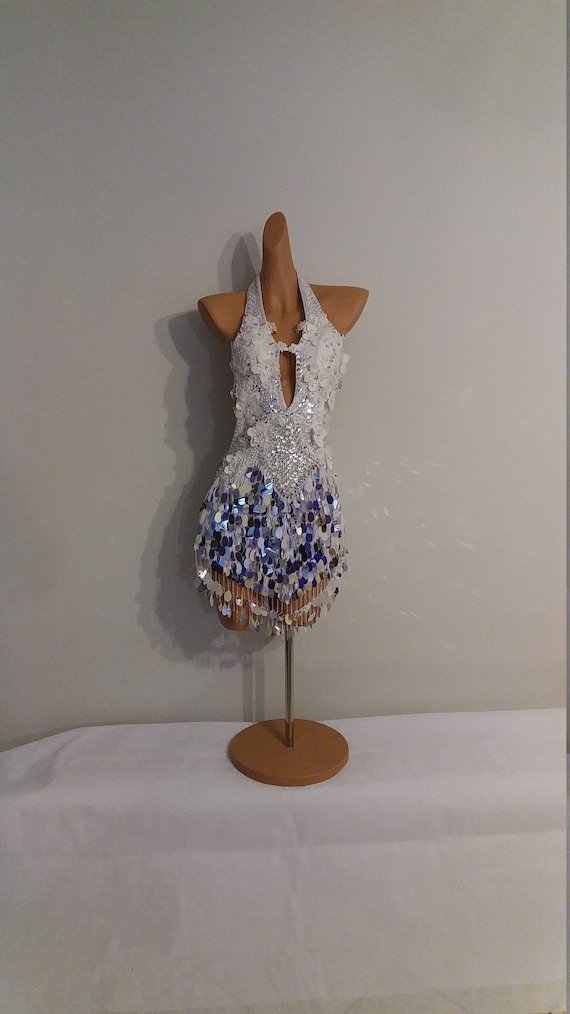 WHITE/SILVER Sequin Beads Dress- Samba Costumes Carnival Show Girl Las  Vegas Notting Hill Pride Gay Parade Festival School Brazil-ks-d1-ws - Etsy