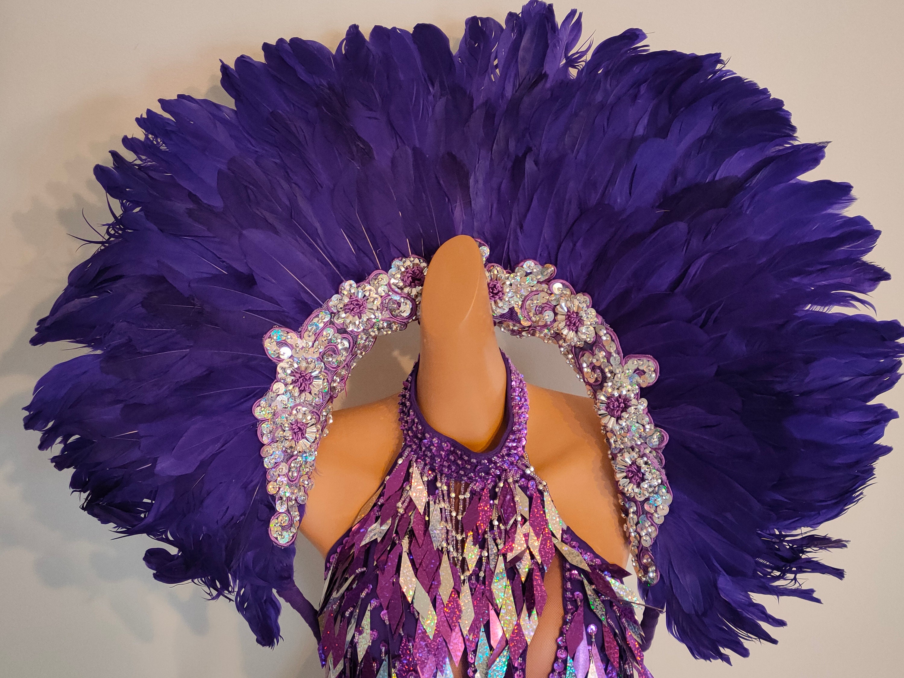 PURPLE Feather Wings/backpack-samba Costumes Carnival-mardi Gras-show Girl  Las Vegas Notting Hill Pride Parade Brazilian Carnaval-bm-mdfp 