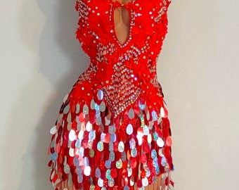 beads ribbon head dress 【chanuel】 Tadashi Shoji Boat Neck 3/4 Sleeve Sequin Lace Illusion