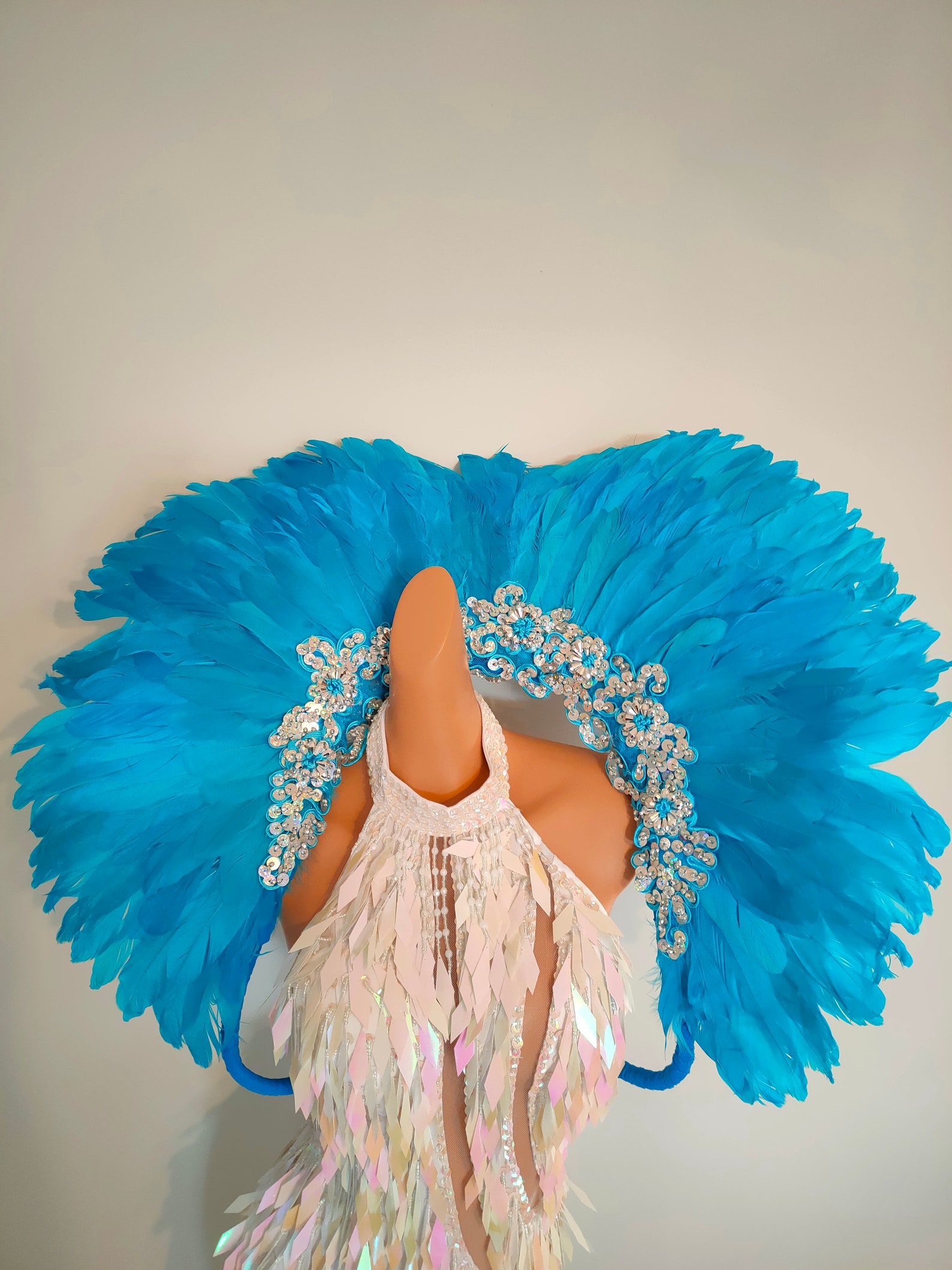 TURQOUISE Feather Wings/BackpackSamba Costumes CarnivalMardi Etsy