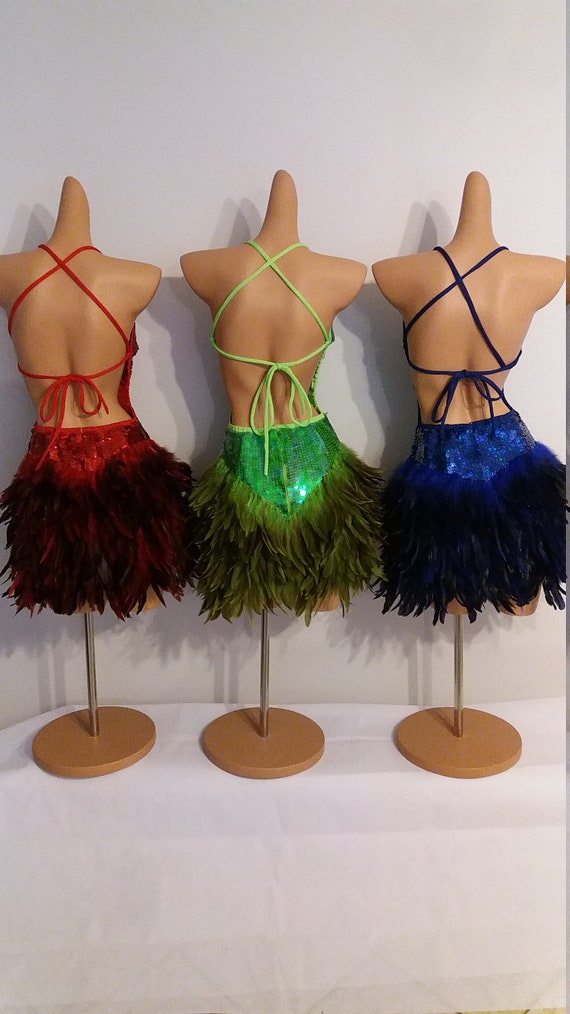 Feather skirt 2025 dance costume