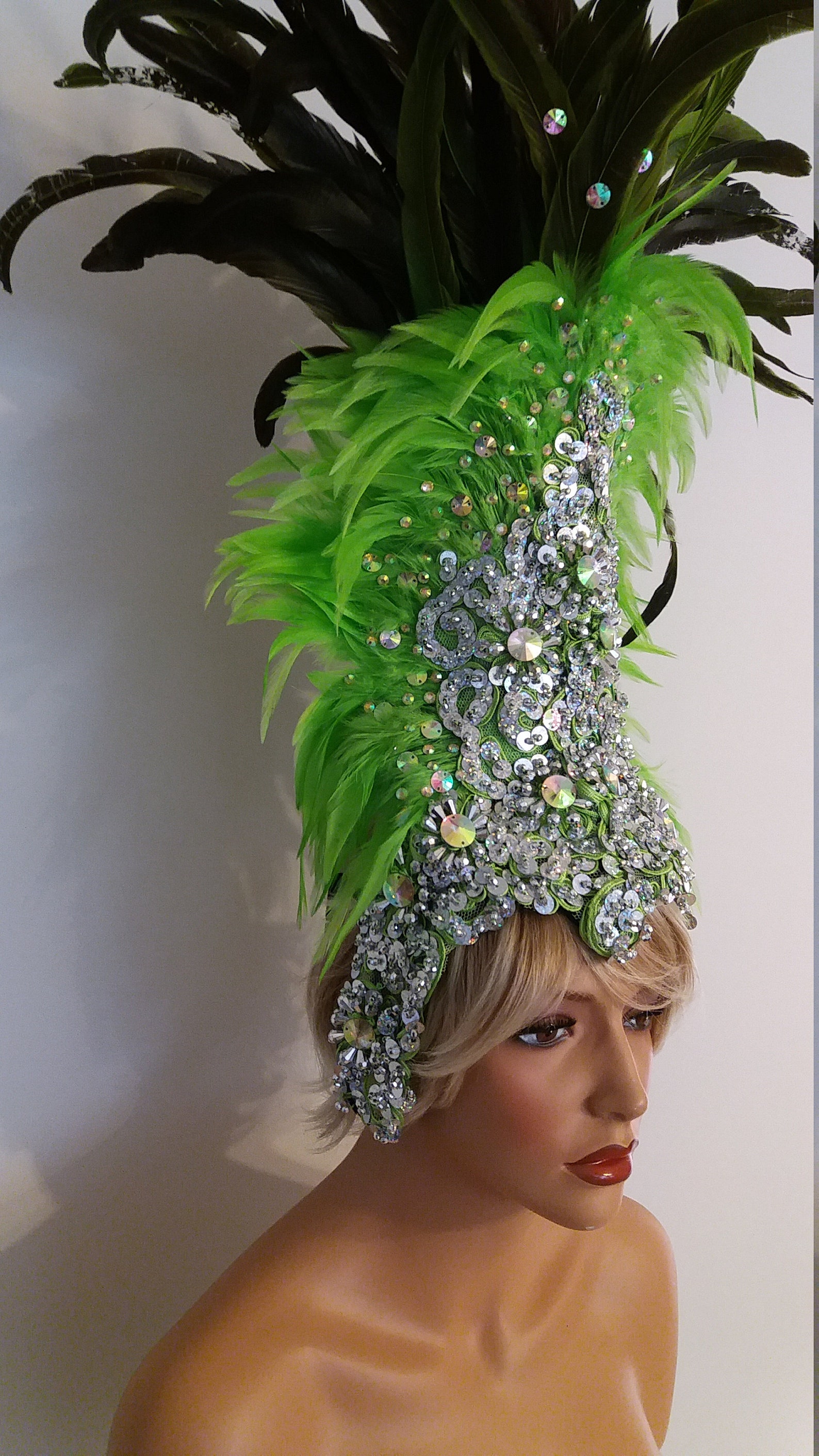 lime green headpiece