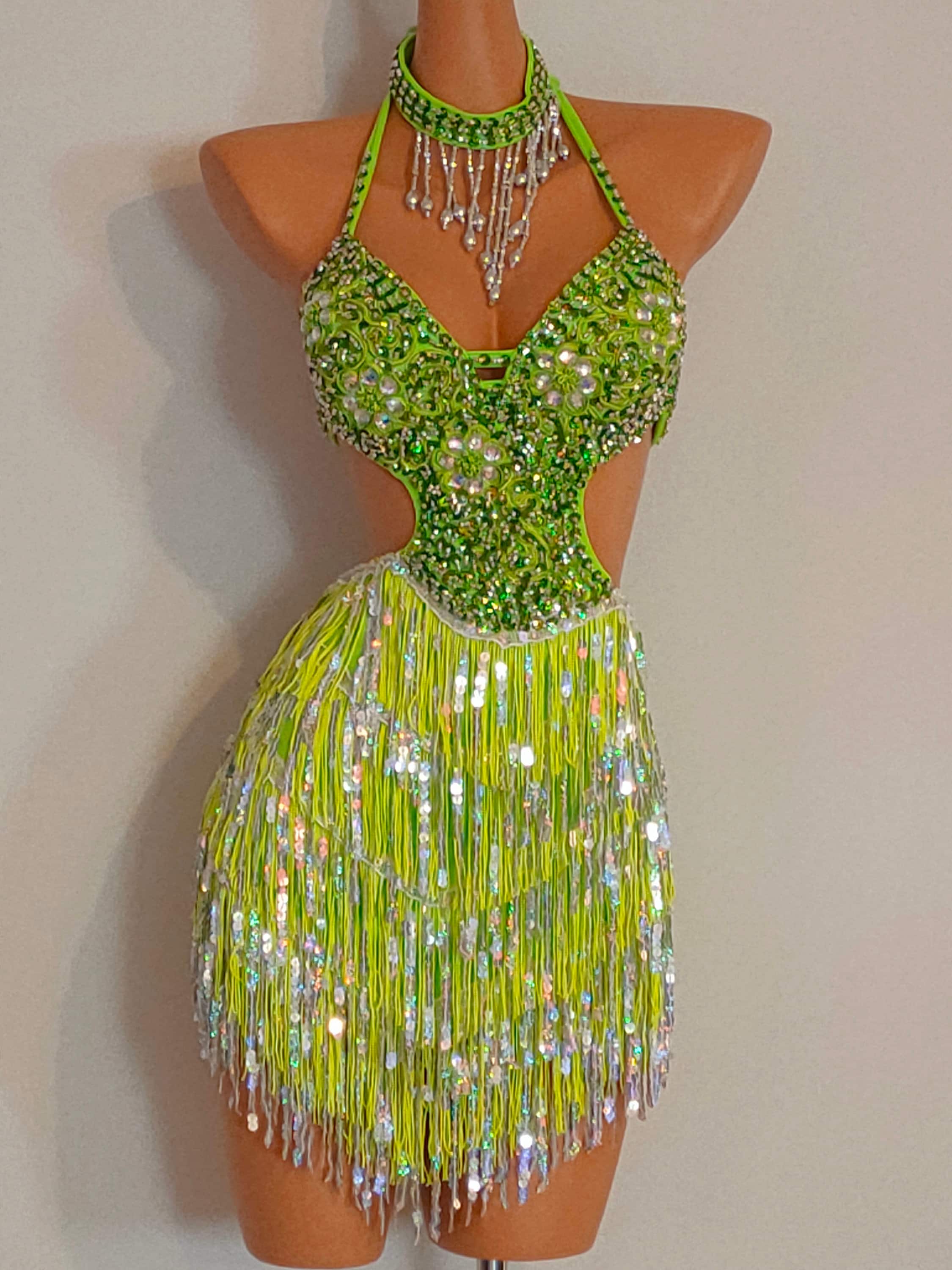 green bling dress Maddox Strapless Sweetheart Emerald Glitter Gown