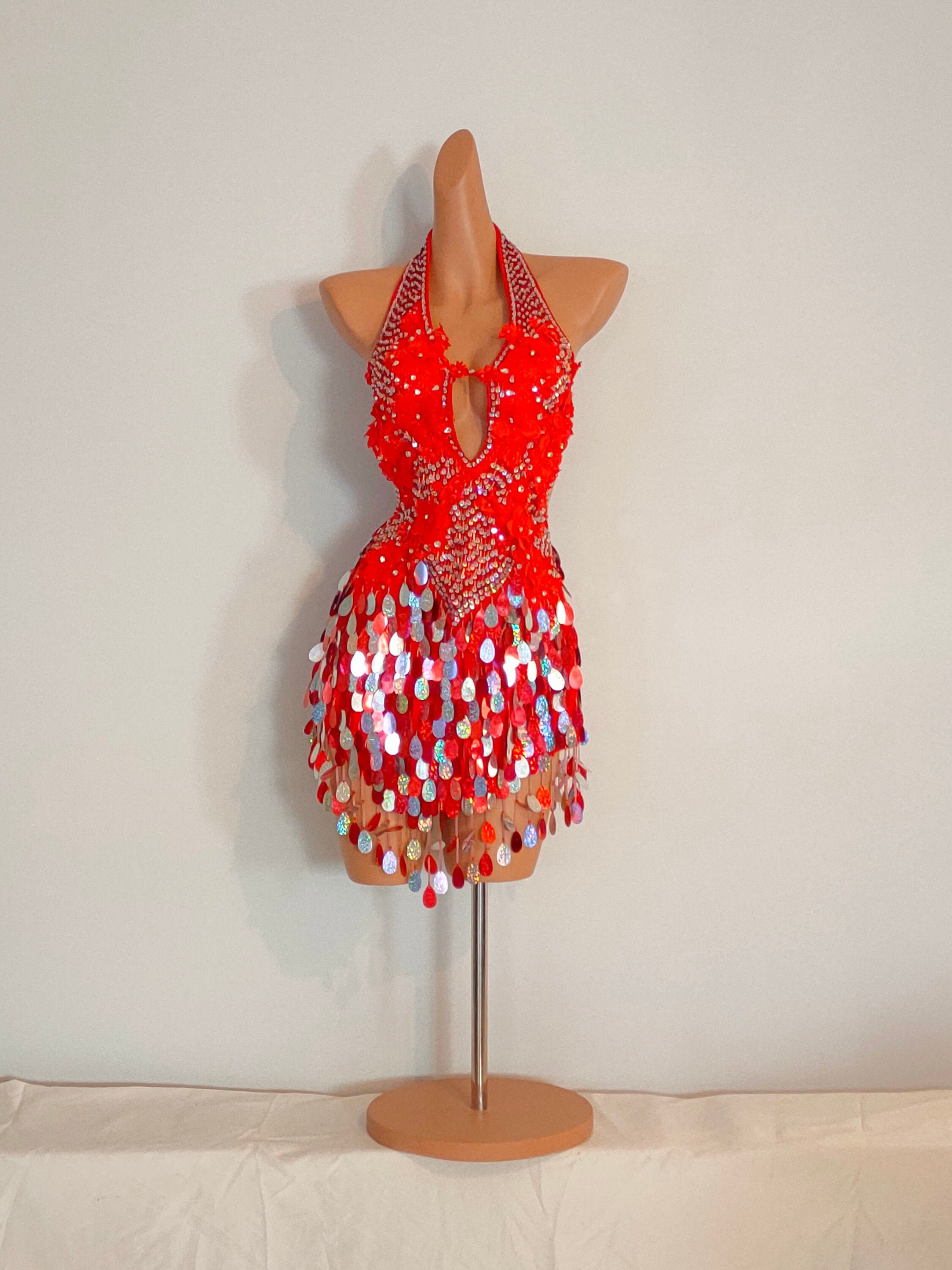 beads ribbon head dress 【chanuel】 Tadashi Shoji Boat Neck 3/4 Sleeve Sequin Lace Illusion
