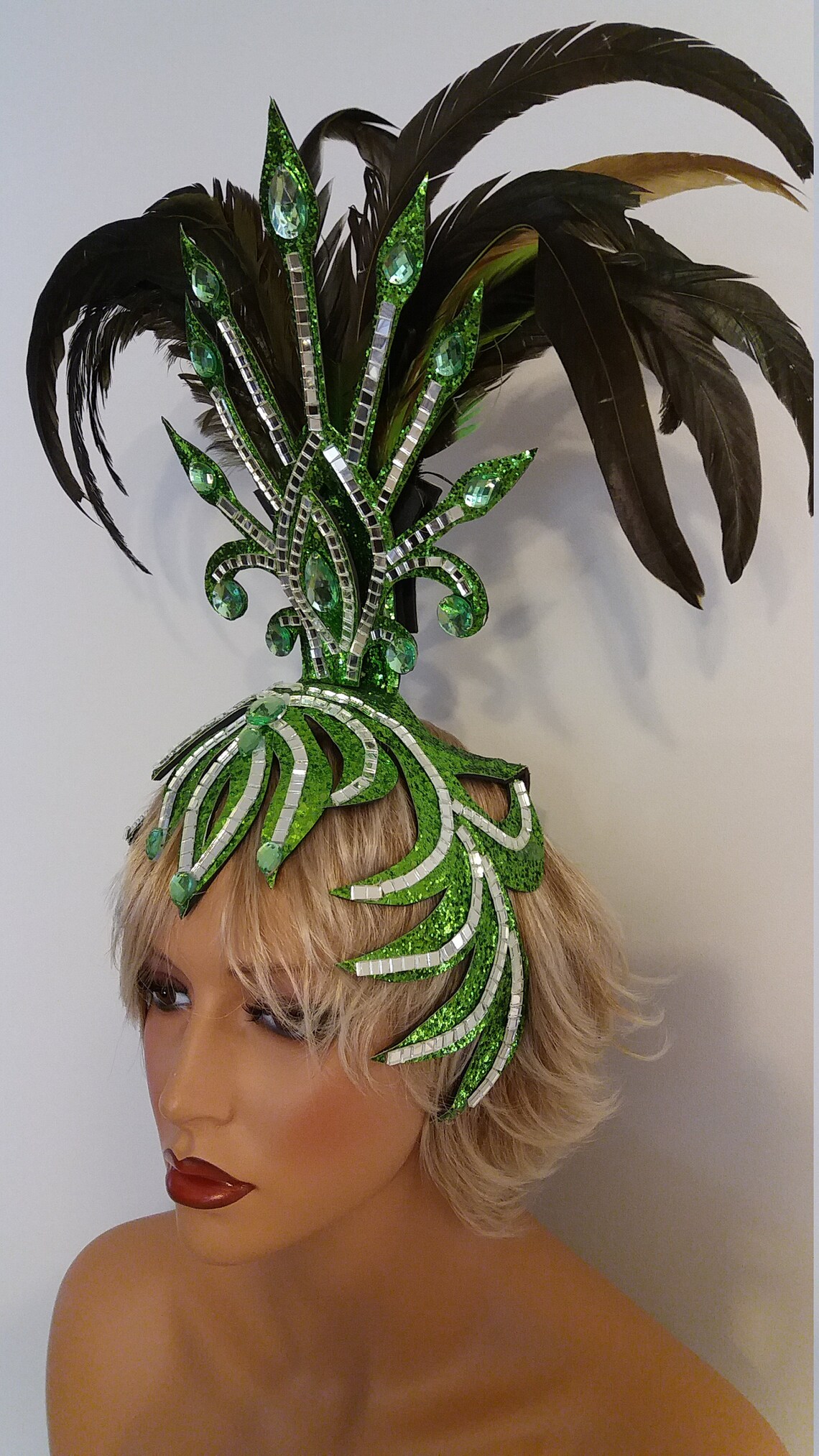 lime green headpiece