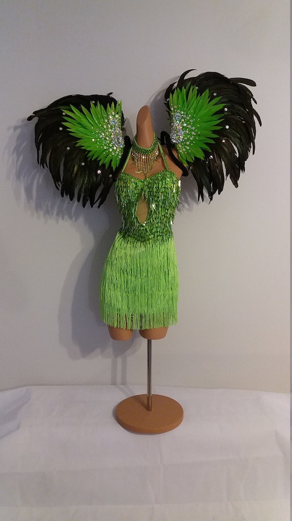 Lime GREEN Alas de plumas / Mochila-Disfraces de Samba Etsy España
